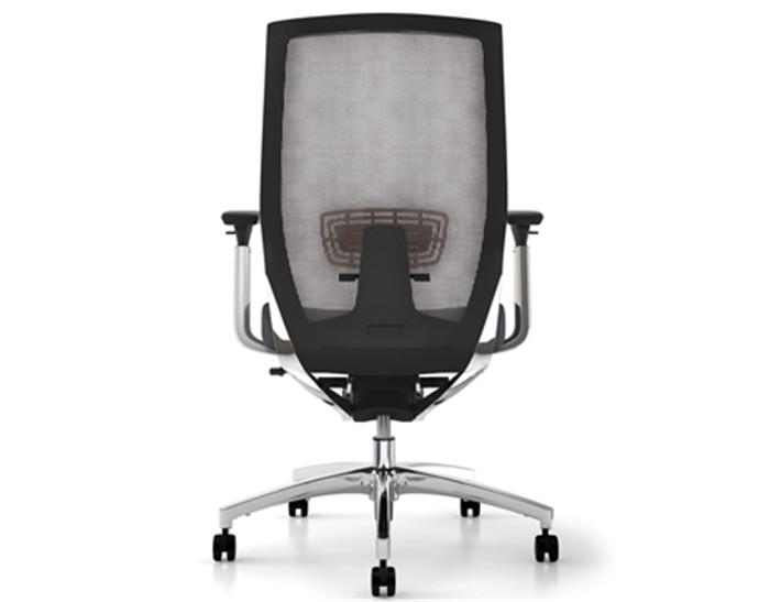 150B ( 白背 黑皮坐 背面) 網(wǎng)布班椅